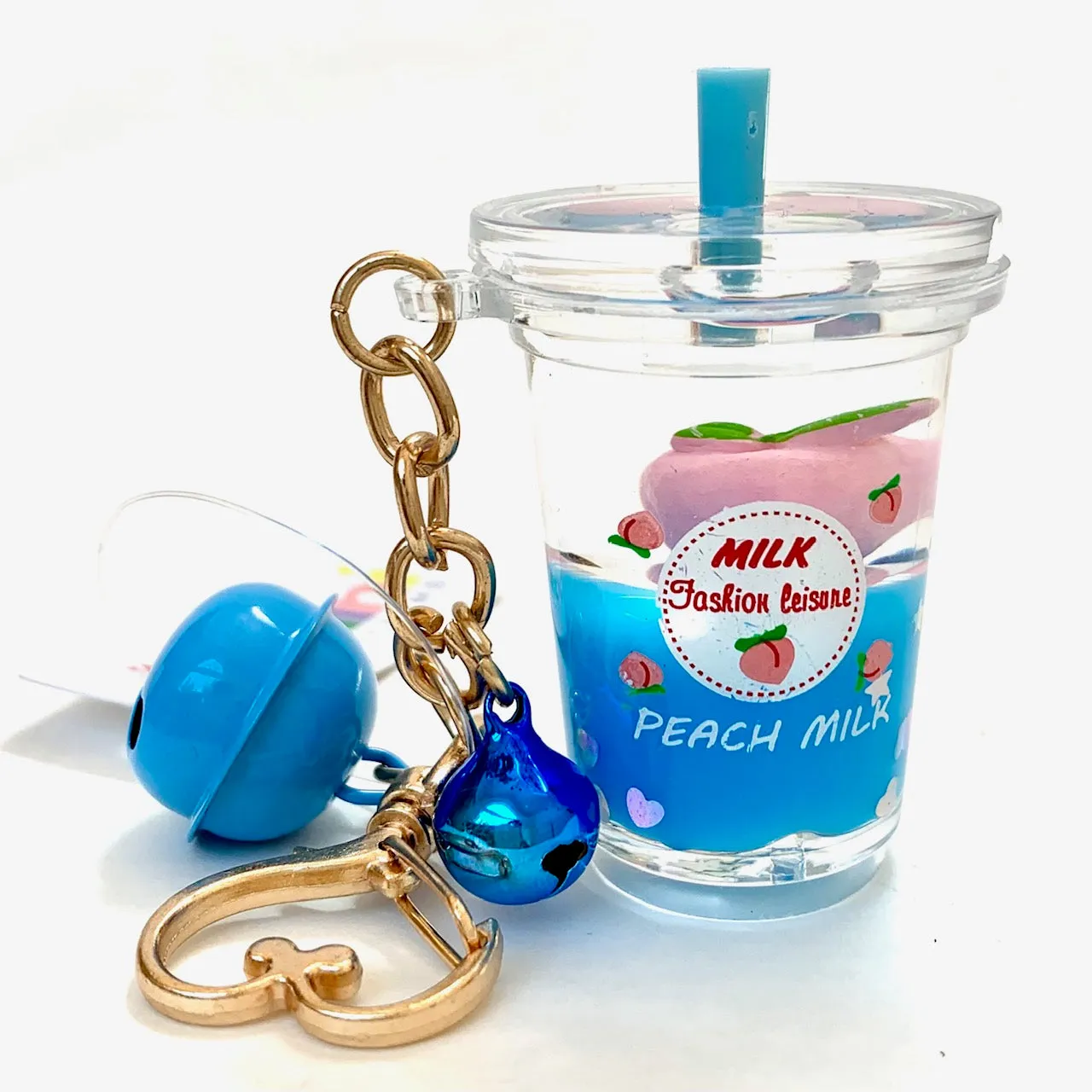 12065 PEACH MILK FLOATY KEY CHARM-12