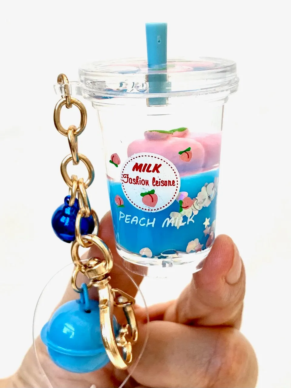 12065 PEACH MILK FLOATY KEY CHARM-12