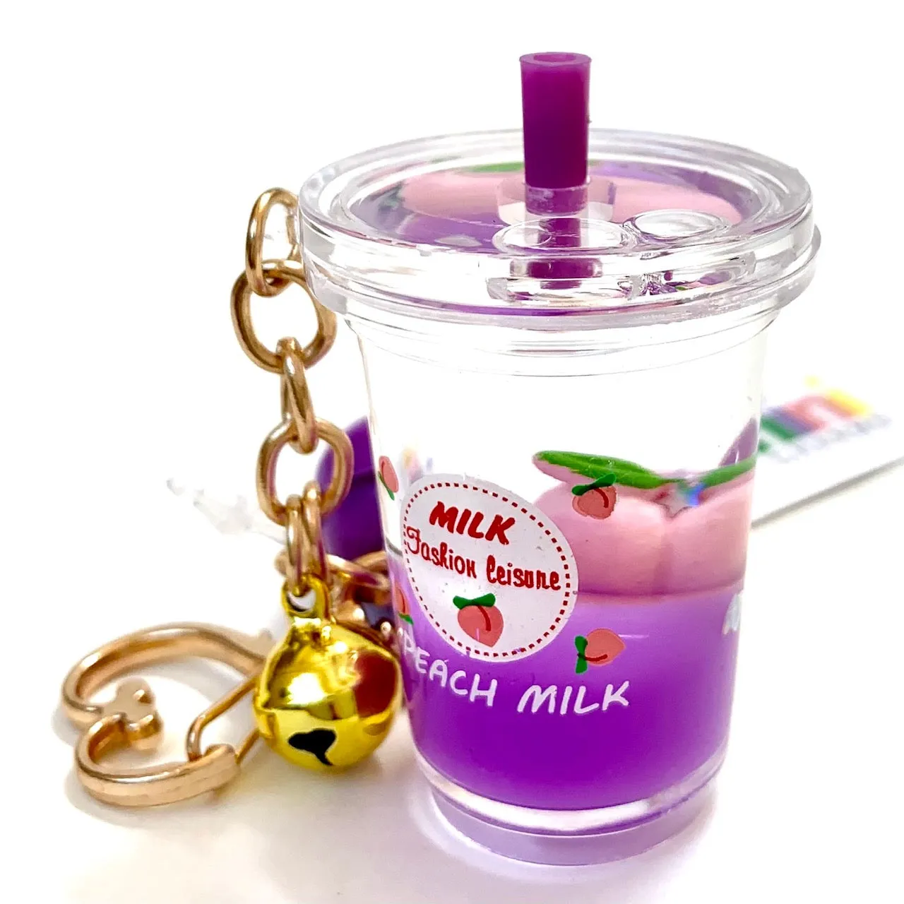 12065 PEACH MILK FLOATY KEY CHARM-12