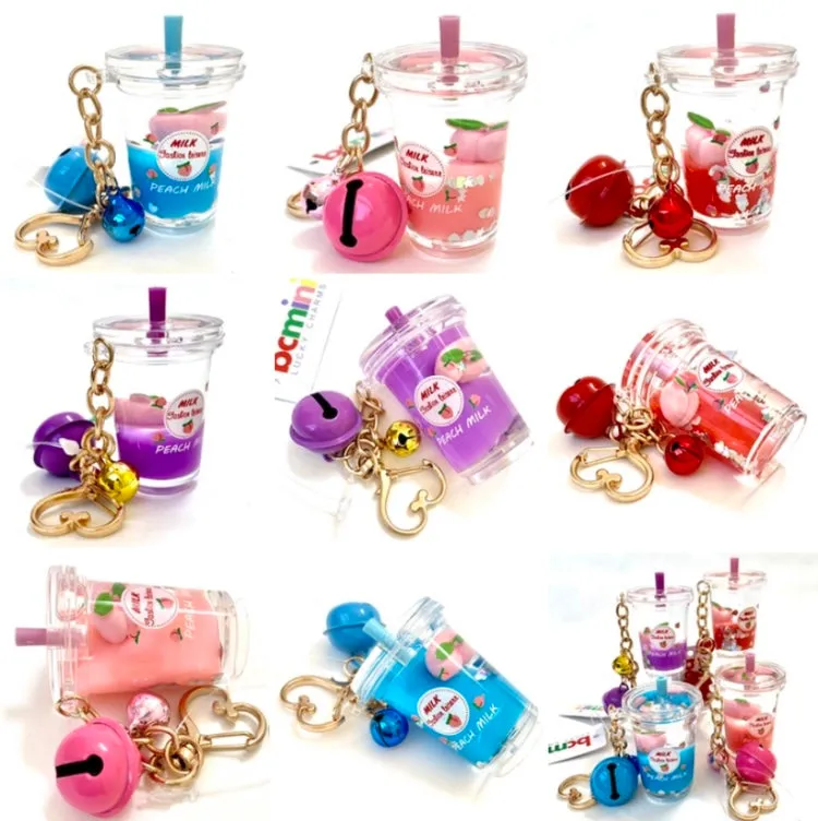 12065 PEACH MILK FLOATY KEY CHARM-12