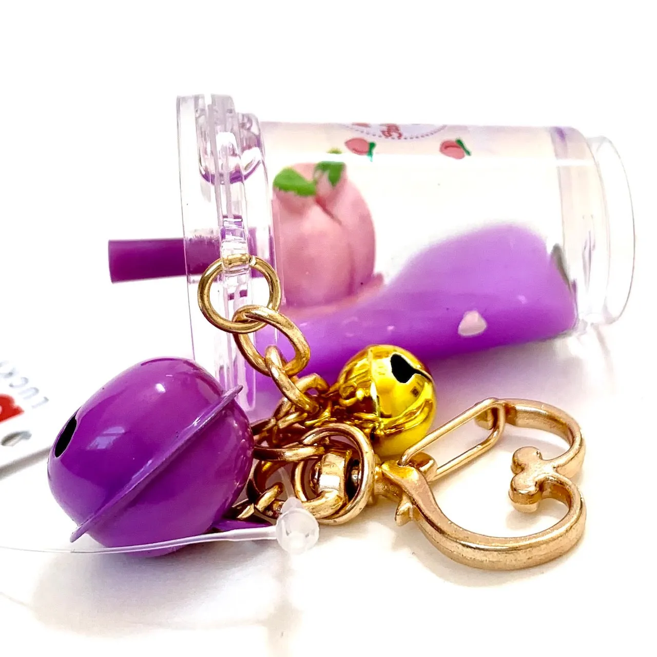 12065 PEACH MILK FLOATY KEY CHARM-12