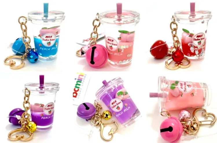 12065 PEACH MILK FLOATY KEY CHARM-12