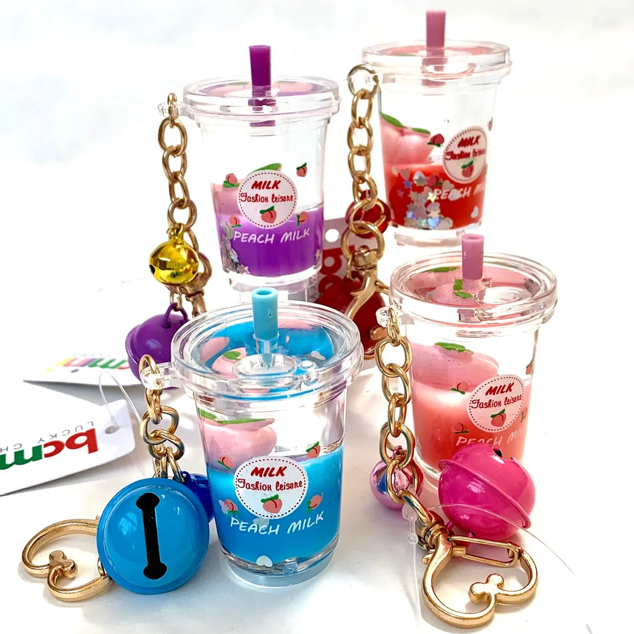 12065 PEACH MILK FLOATY KEY CHARM-12