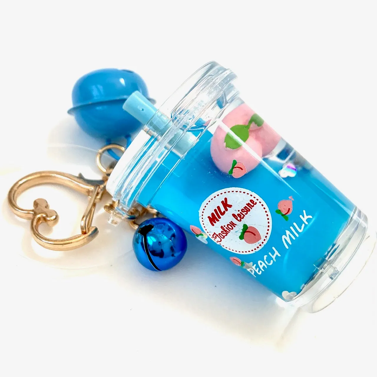 12065 PEACH MILK FLOATY KEY CHARM-12