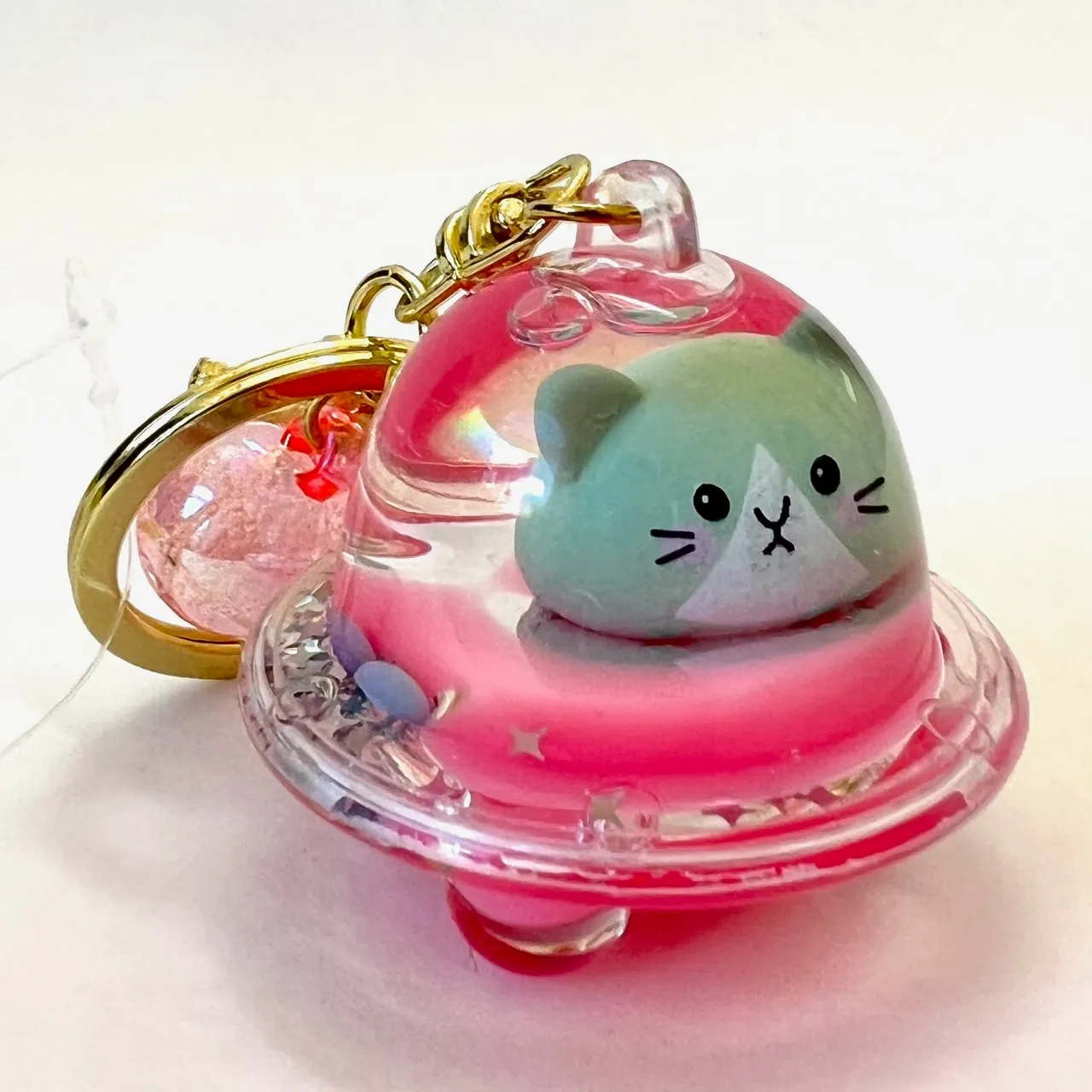 12109 CAT UFO FLOATY KEY CHARM-12
