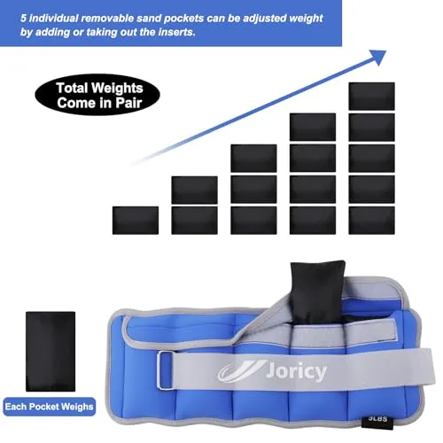 Adjustable Ankle Weights for Women Men Kids, 1–20lbs Pair Leg/Wrist/Arm Weight Straps with Removable Weight for Yoga, Walking, Running, Aerobics, Gymnastics, Physical Therapy, Rose Red