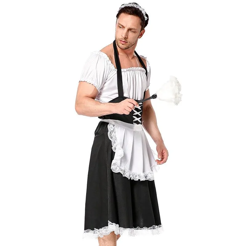 Black and white valet uniform  KF705708