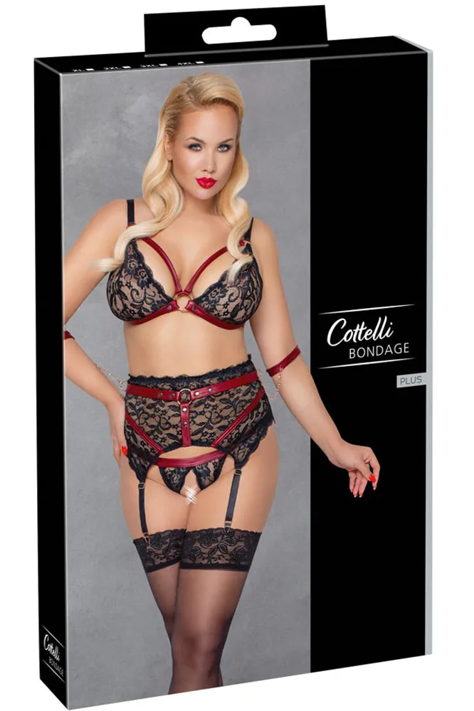 Cottelli Bondage Plus Size Suspender Set