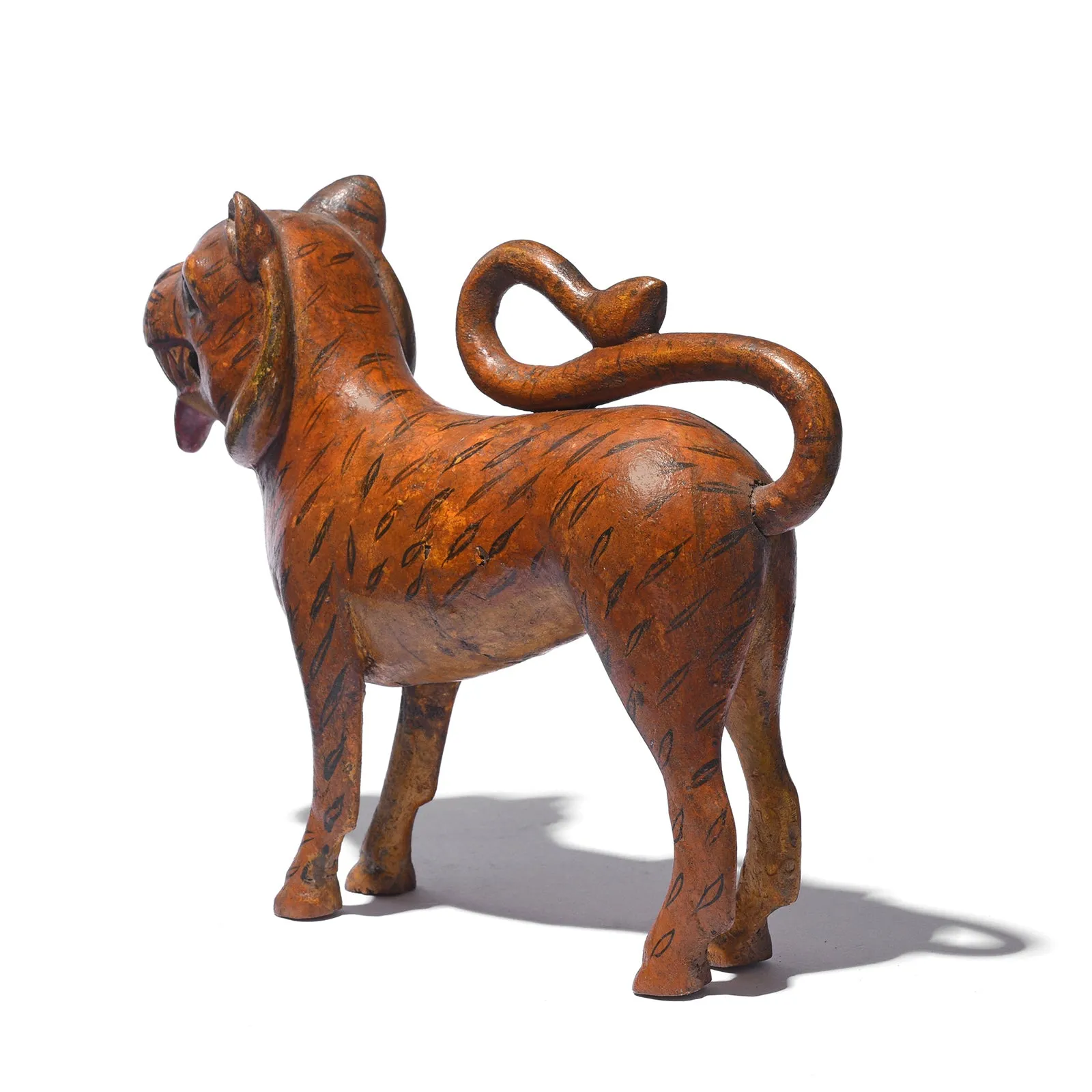 Polychromed Indian Tiger Figure From Surat - Ca 1900