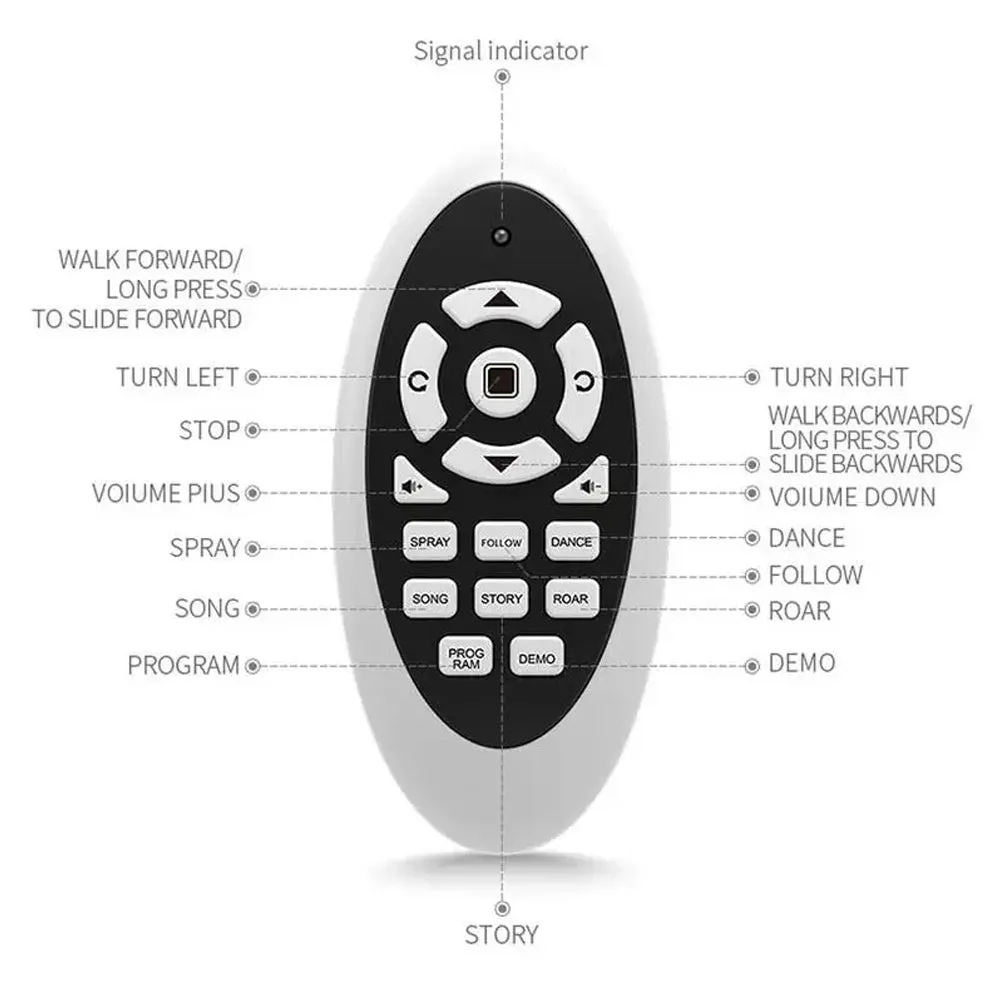 Remote Control Smart Sensor Smoking Dinosaur