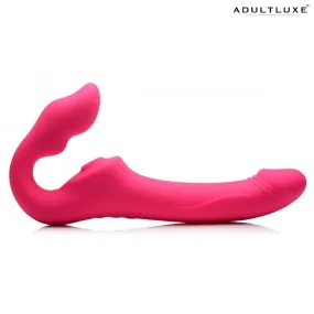 Strap U Licking & Vibrating Strapless Strap-on with Remote